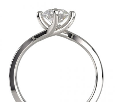 4-claw twist diamond enaggement ring setting
