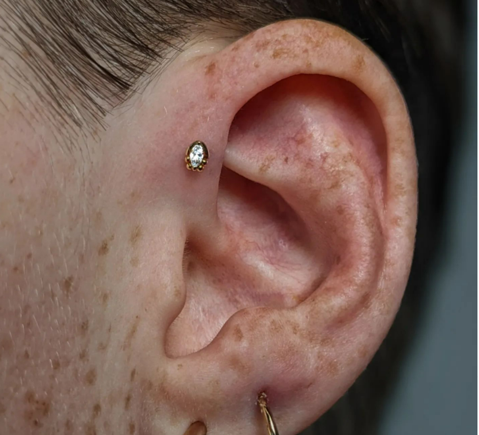 Double Tragus Piercing Trend