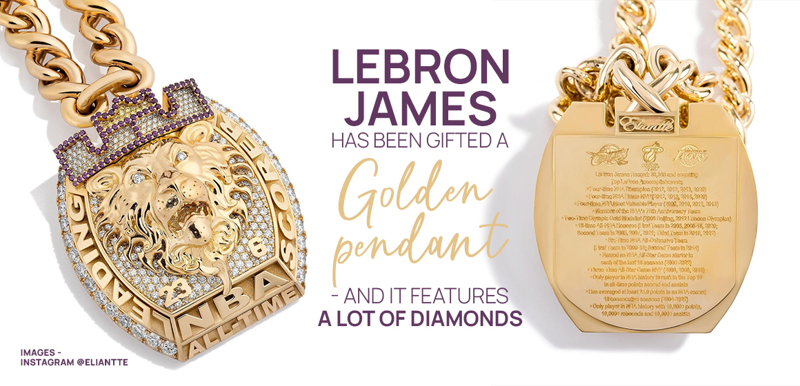 gold lebron james necklace