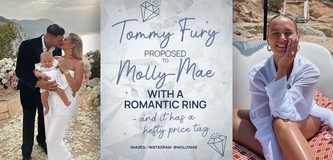 Molly Mae and Tommy Fury's Large Oval Diamond Engagement Ring